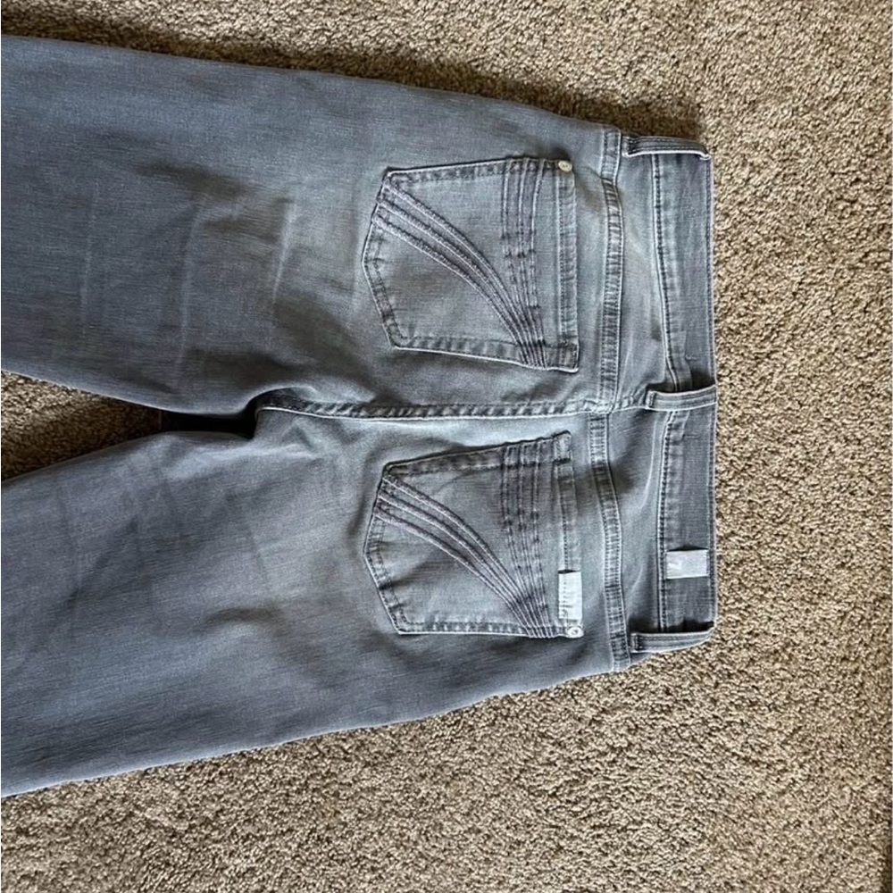 7 For All Mankind Gray Flare & Wide Leg Jeans